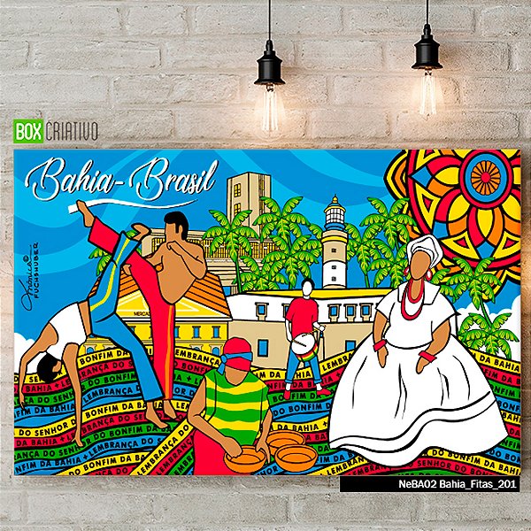 Quadro Tela em Canvas - Bahia - Coleção Mônica Fuchshuber