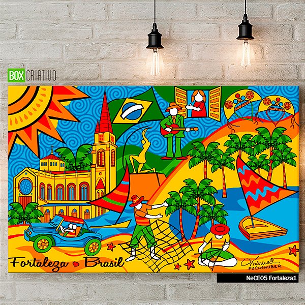 Quadro Tela em Canvas - Fortaleza 02 - Coleção Mônica Fuchshuber