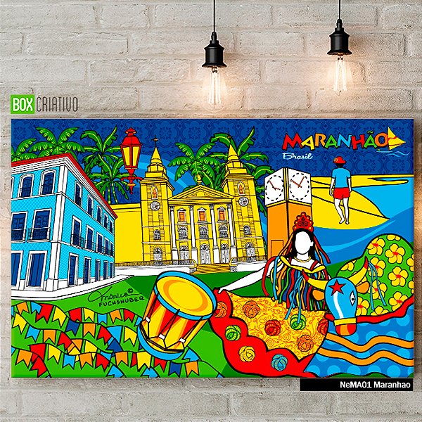 Quadro Tela em Canvas - Maranhão - Coleção Mônica Fuchshuber