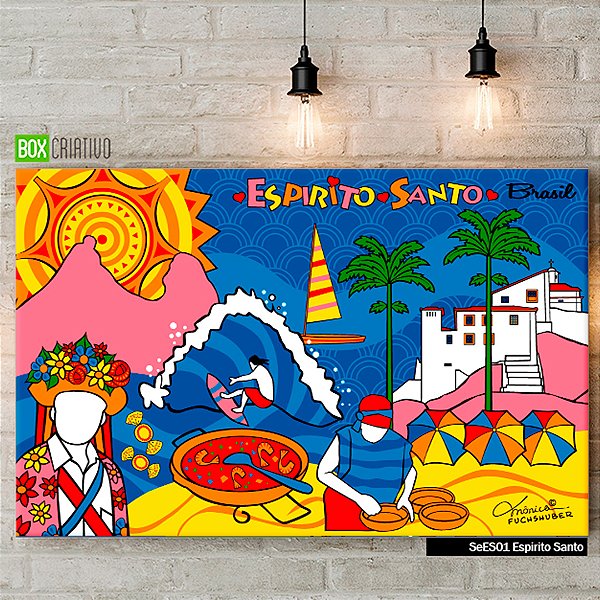 Quadro Tela em Canvas - Espírito Santo - Coleção Mônica Fuchshuber