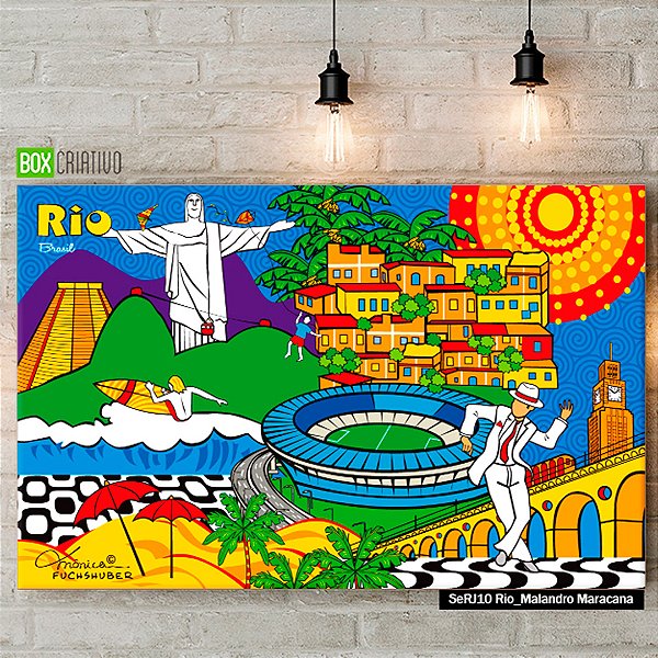 Quadro Tela em Canvas - Rio de Janeiro - Coleção Mônica Fuchshuber