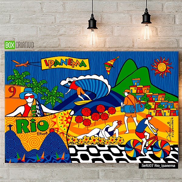 Quadro Tela em Canvas - Ipanema - Coleção Mônica Fuchshuber