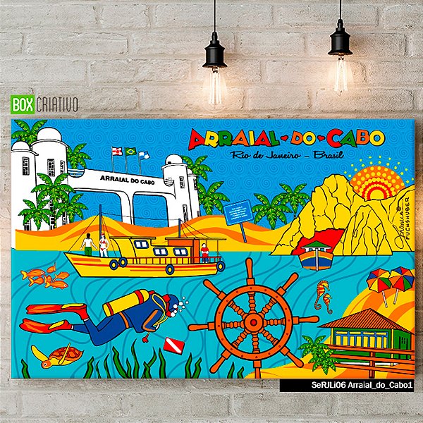 Quadro Tela em Canvas - Arraial do Cabo 02 - Coleção Mônica Fuchshuber