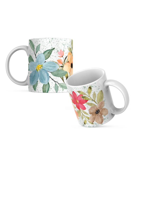 Caneca Aquarela Floral