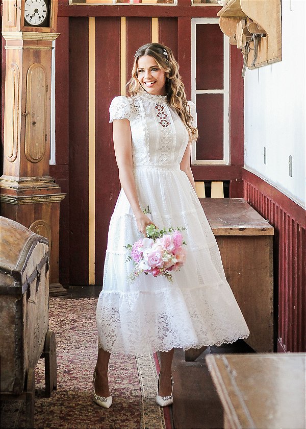 VESTIDO MIDI PÉTALA