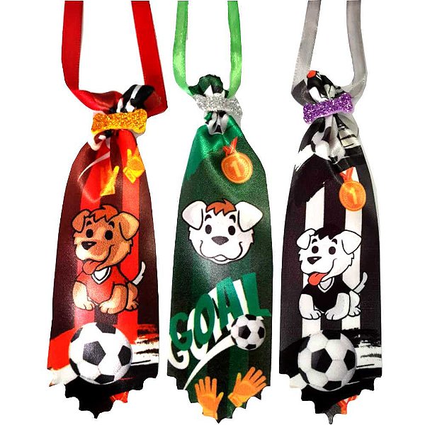 Gravata Dog Futebol OTosador - pcte com 20 unidades