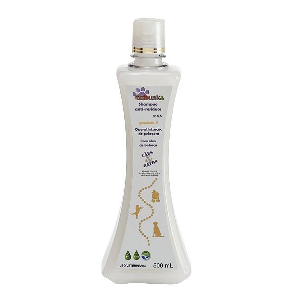 Shampoo Anti Resíduos Tchuska 500ml - passo 1 Queratinização Pelagem