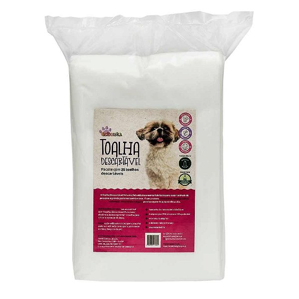 Toalha Descartável 50x60cm Tchuska pacote com 25 toalhas