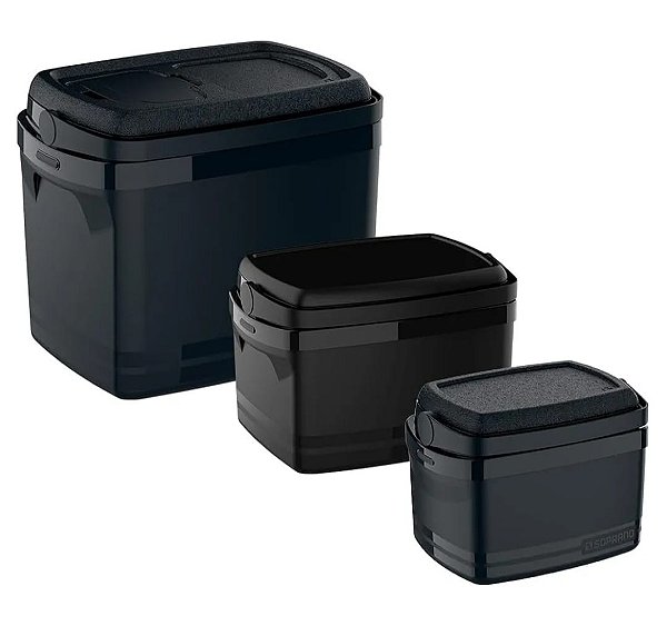 Kit Caixas Térmicas 32L/12L/5L Soprano - Preto