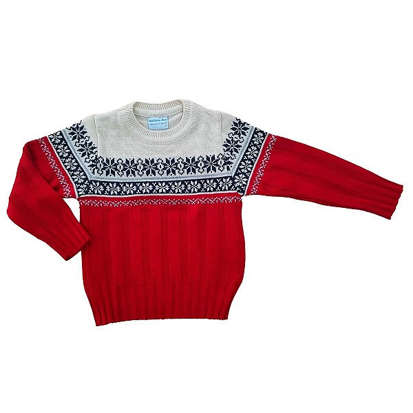 blusa de lã vermelha