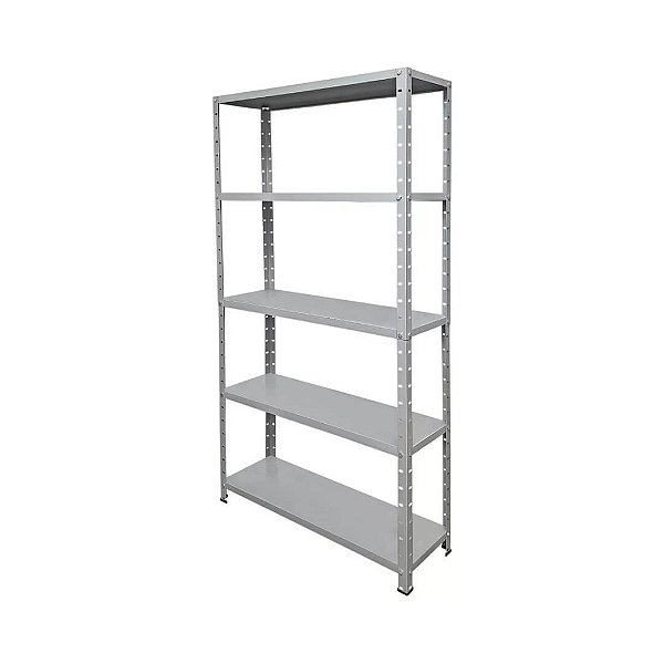 Estante de Aço Multi-Uso 25cm 5 Prateleiras Cinza