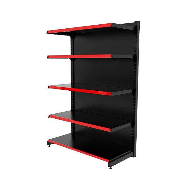 Gôndola Inicial de Parede 170 40x30 - Base + 4 Band - Preto