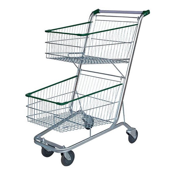 Carrinho Duplo Cesto 120L