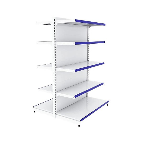 Gôndola Inicial de Centro 1,70m - Bandeja 40/30cm | Fabricante Forte Gôndolas