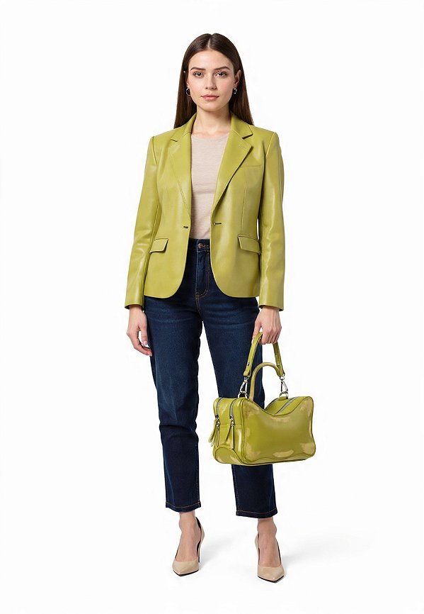 CAMPERLAB Bolsa de couro verde