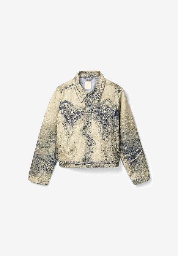 Jaqueta Jeans Masculina Camperlab Bege/Preta