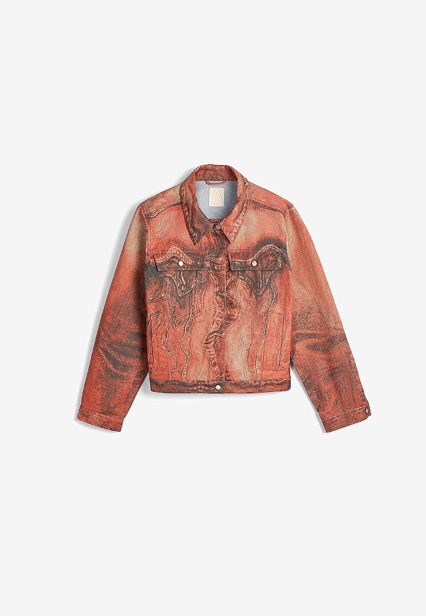 Jaqueta Masculina Jeans Camperlab -Laranja Médio