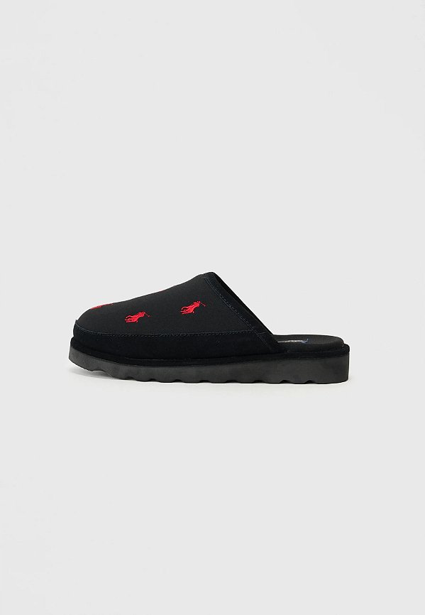 Chinelo Polo Ralph Lauren Reade Scuff Preto e Vermelho