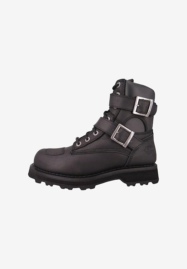 Bota Masculina de Cano Curto com Cadarço Harley Davidson - Preta
