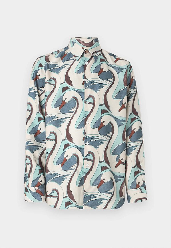 Camisa masculina de corte ajustada Paul Smith Azul