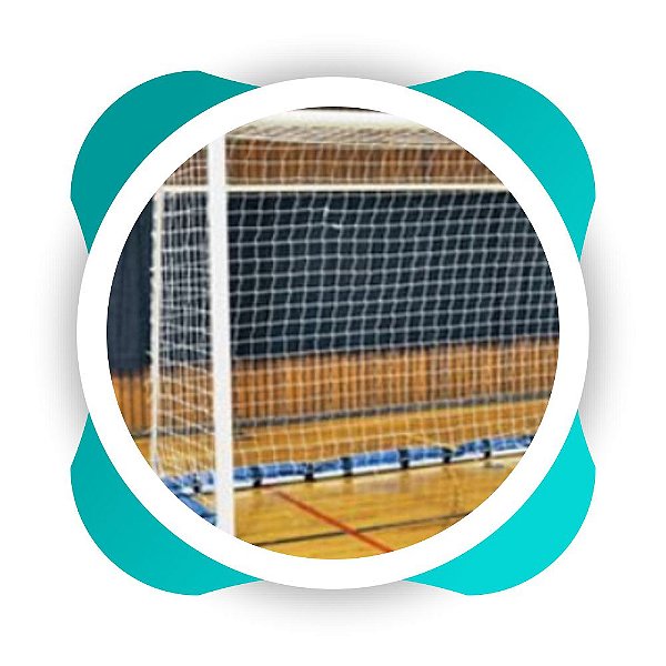 Par Rede Gol Futsal Fio 8 Malha 12 Modelo Véu Futebol de salão
