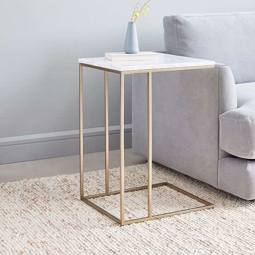 Mesa Lateral de Sofá com Metalon e Madeira 100% MDF - Escolha sua cor