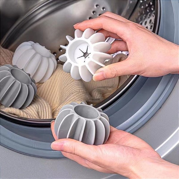 Removedor de Pelos para Máquina de Lavar – Bola de Silicone Reutilizável para Roupas Livres de Pelos