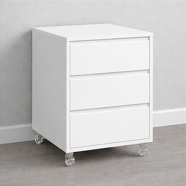 Gaveteiro Com Rodízios - 100% MDF 18mm - Escolha a Cor da frente das Gavetas!