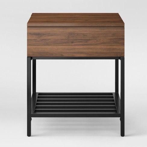 Mesa de Cabeceira Industrial Metal e Madeira -100% MDF 18 mm - Escolha sua cor!