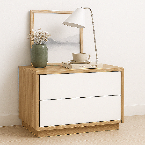 Mesa de Cabeceira 2 Gavetas 50cm - 100% MDF - Escolha a sua cor