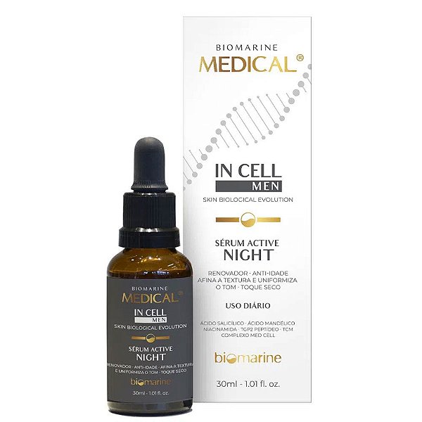 Sérum Redutor de Poros | Previne Foliculite Active Night Medical  Biomarine