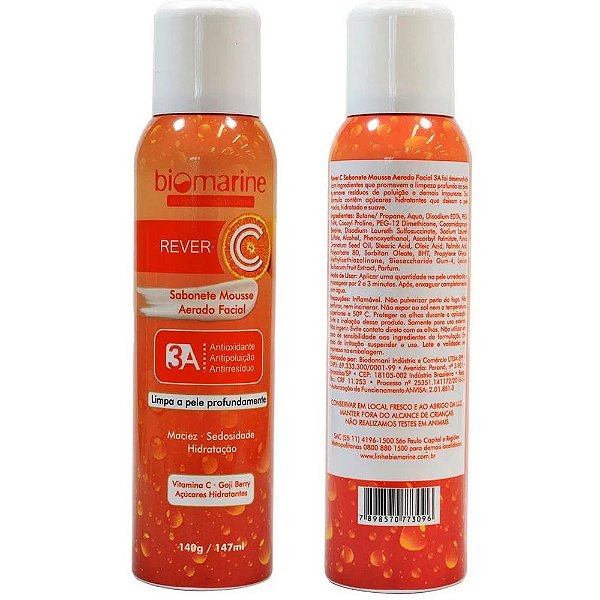 Biomarine Sabonete Mousse Rever C Antioxidante e Antipoluição