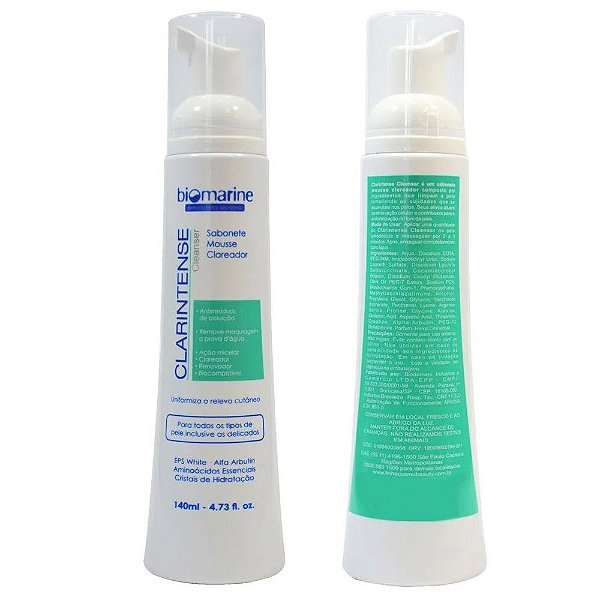 Sabonete Mousse Clareador Clarintense Cleanser Biomarine
