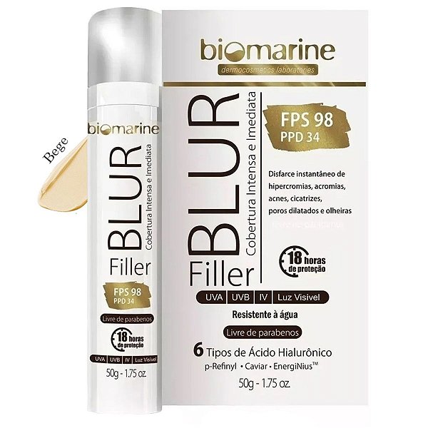 Protetor Solar Blur Filler Bege FPS98 Biomarine