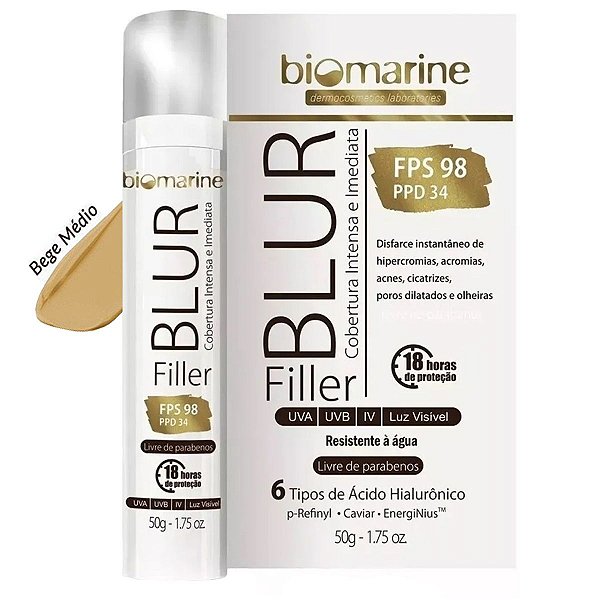Protetor Solar Blur Filler Bege Médio FPS98 Biomarine