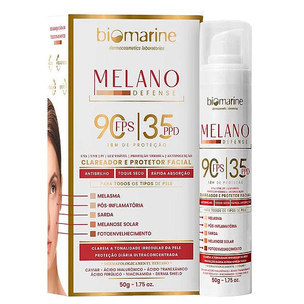 Melano Defense Clareador Protetor FPS90 Biomarine