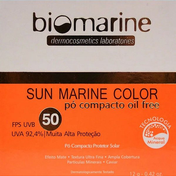 Pó Sun Marine Color Oil Free Fps50 Bronze Biomarine