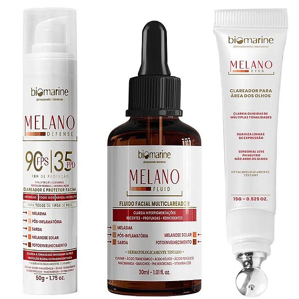 Kit Melano: Melano Defense + Melano Fluid + Melano Eyes