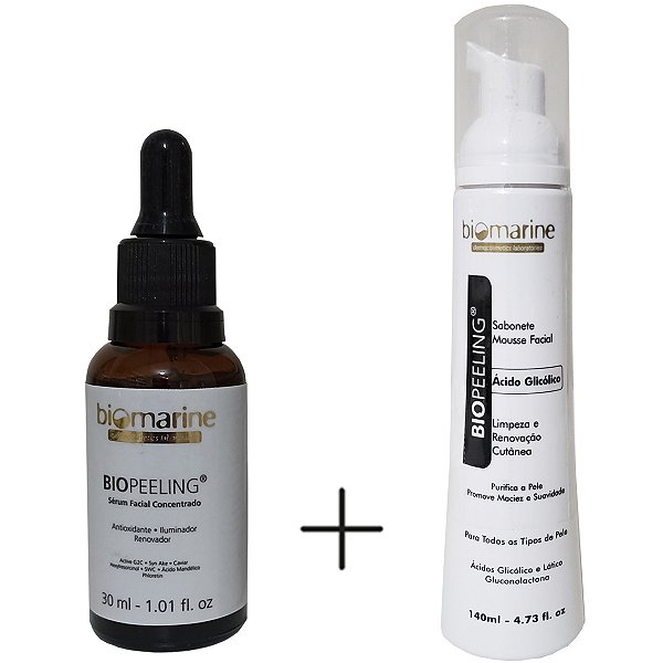 Kit Biopeeling Biomarine Rejuvenescimento Facial