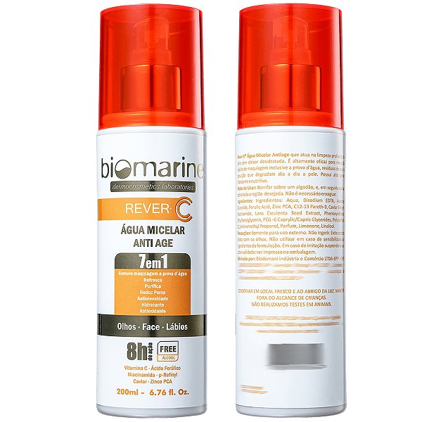 ReverC Agua Micelar Limpeza Facial Biomarine