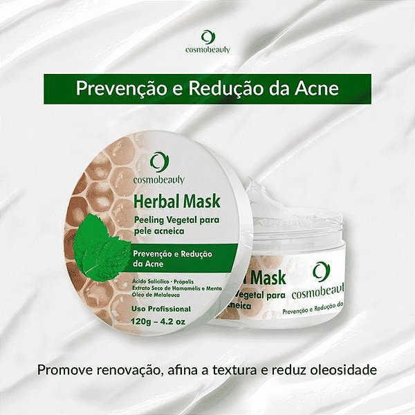Peeling Vegetal Pele Acneica Herbal Mask Cosmobeauty