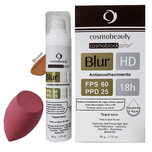 Blur HD FPS60 Proteção 18h Cor Bronze Cosmobeauty