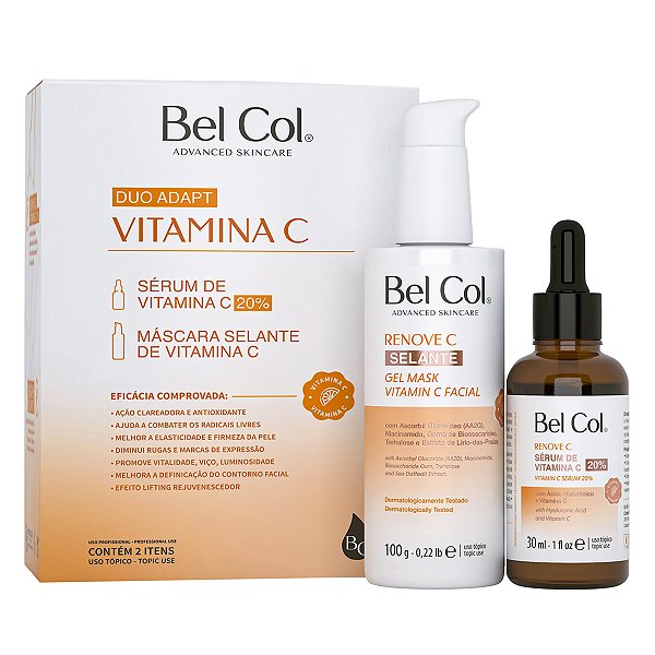 Kit Sérum e Máscara Vitamina C Bel Col