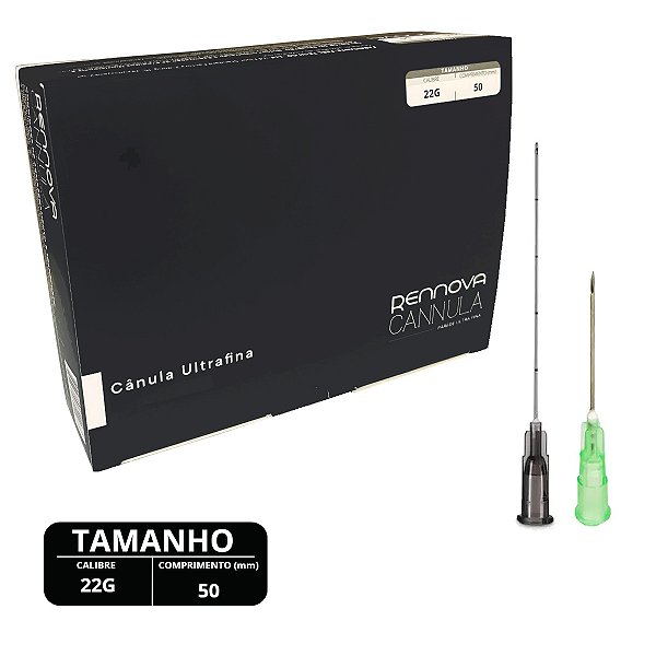 Canula Unidade 22G x 50mm Rennova