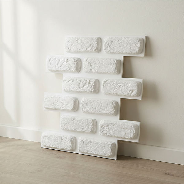 Placas de Poliestireno 3D Clássicas 0.5mm Tijolinho Encaixe