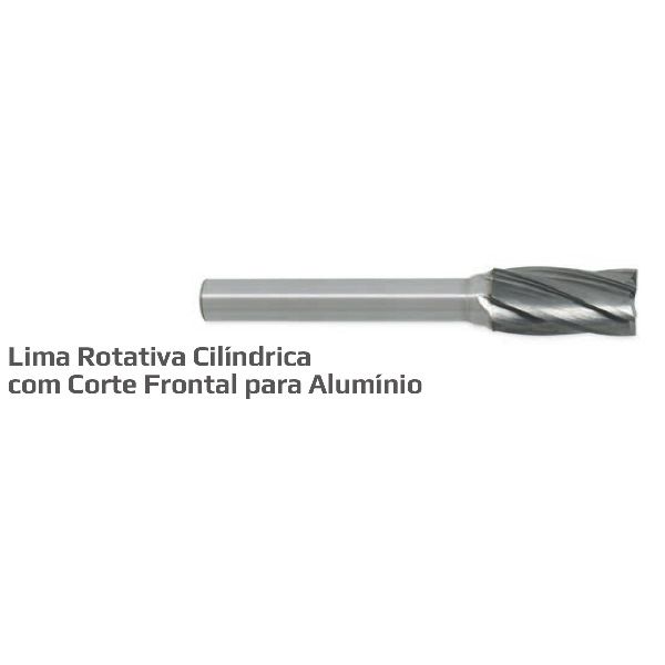 CR-942 Lima rotativa cilíndrica frontal para alumínio 10mm
