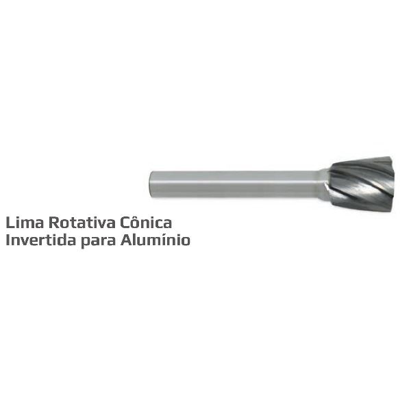 CR-961 Lima rotativa cônica invertida para alumínio 8mm