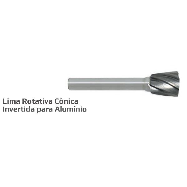 CR-962 Lima rotativa cônica invertida para alumínio 10mm