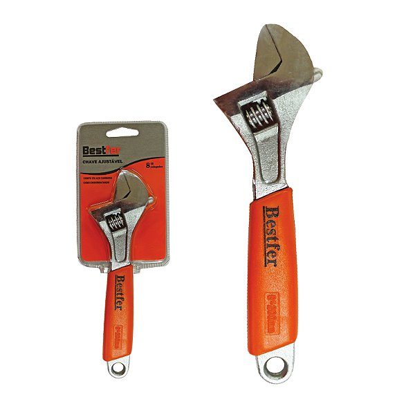 CR-BFH0408 Chave ajustável ac cabo emborrachado 8" (200mm)