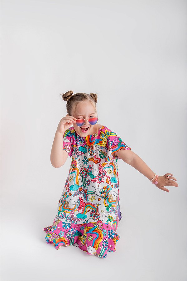 VESTIDO INFANTIL DUAS CORES